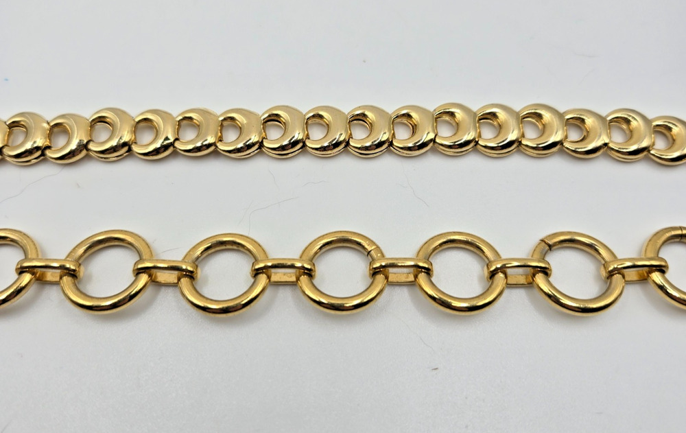 Vintage Goldtone Chain Bracelets Lot of 2